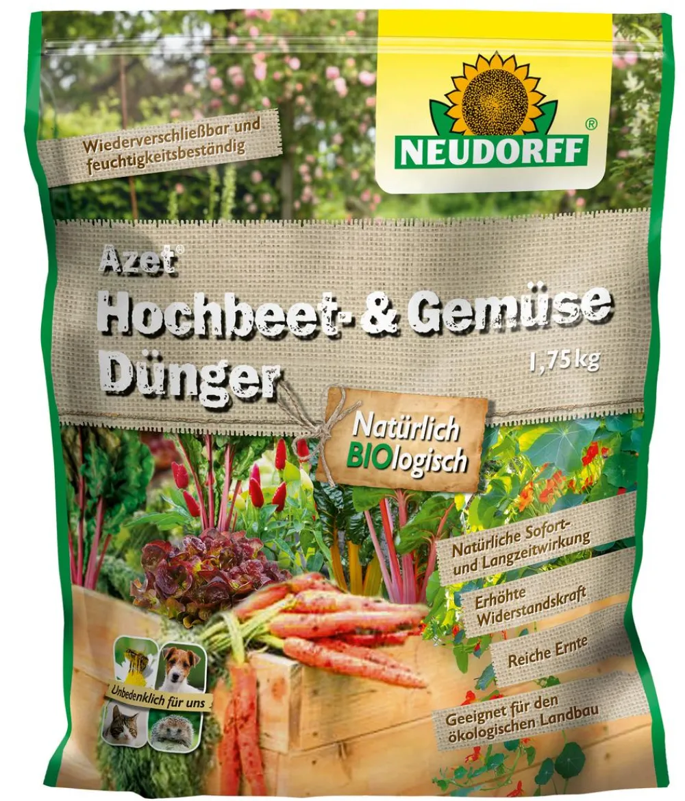 Neudorff Obst- & Gemüsedünger|Spezialdünger - ® Azet® Hochbeet- und Gemüsedünger, 1,75 kg