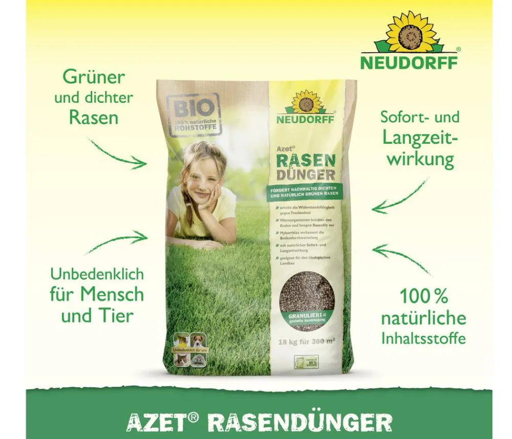 Neudorff Rasendünger - Azet® Rasendünger, 18 kg