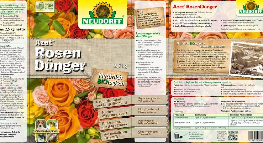 Neudorff Blumendünger|Spezialdünger > Azet® Rosen-Dünger