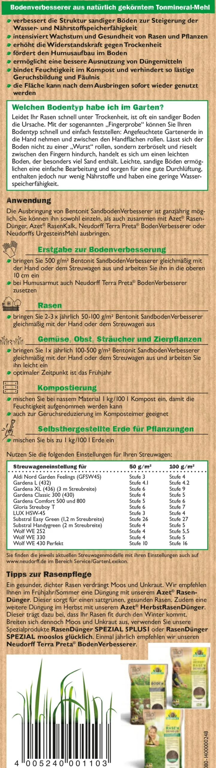 Neudorff Bentonit SandbodenVerbesserer, 10 kg Best