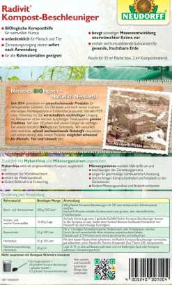 Neudorff Komposter & Abfallbehälter|Spezialdünger - Radivit® Kompost-Beschleuniger, 1 kg