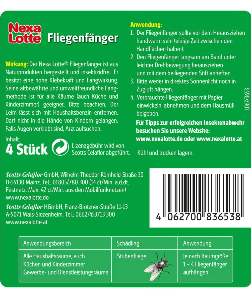 Nexa Lotte® Schädlingsbekämpfungsmittel|Insektenschutz & Fallen > Fliegenfänger, 4 Stk.