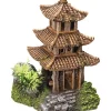Nobby® Deko - Nobby Aquariumdeko Asiatischer Tempel mit Pflanzen, ca. B10/H14,5/T9 cm