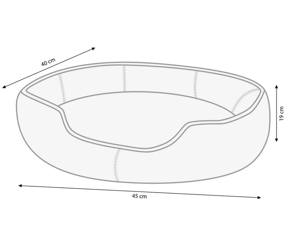 Nobby® Hundebetten & Körbe|Katzenbetten & Katzenkissen - Nobby Komfortbett Anda, oval, Grau