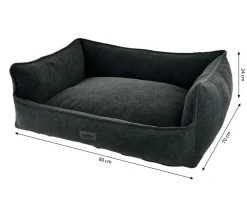 Nobby® Hundebetten & Körbe|Katzenbetten & Katzenkissen - Nobby Komfortbett Nila, rechteckig, Dunkelgrau