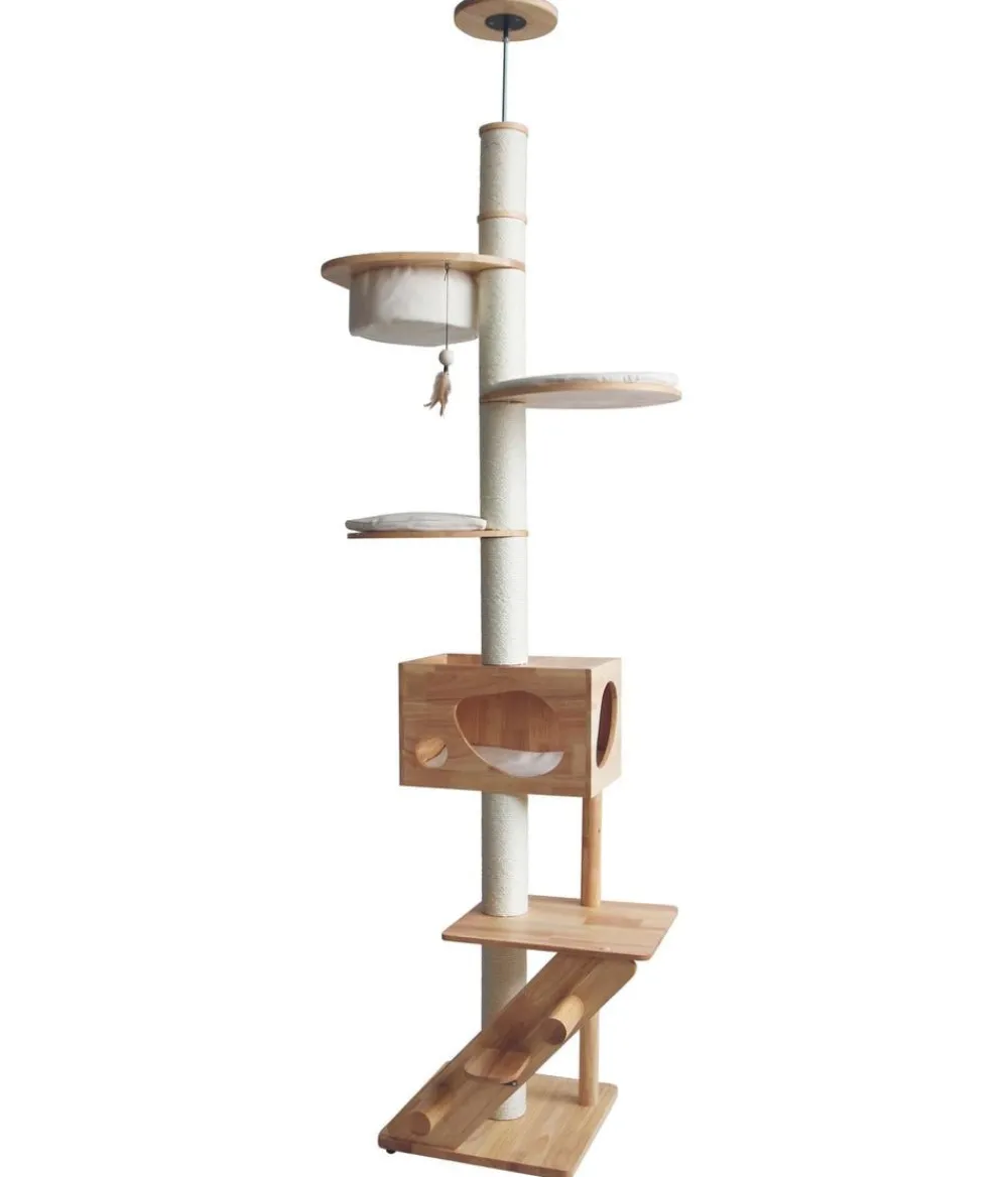 Nobby® Kratzbäume & Kratzmöbel - Nobby Kratzbaum Altai, , ca. B48/H211-257/T48 cm Creme