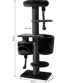Nobby® Kratzbäume & Kratzmöbel - Nobby Kratzbaum Cupid XL, , ca. B60/H165/T40 cm Dunkelgrau