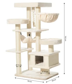 Nobby® Nobby Kratzbaum Vago, ca. B59/H162/T79 cm Creme Discount
