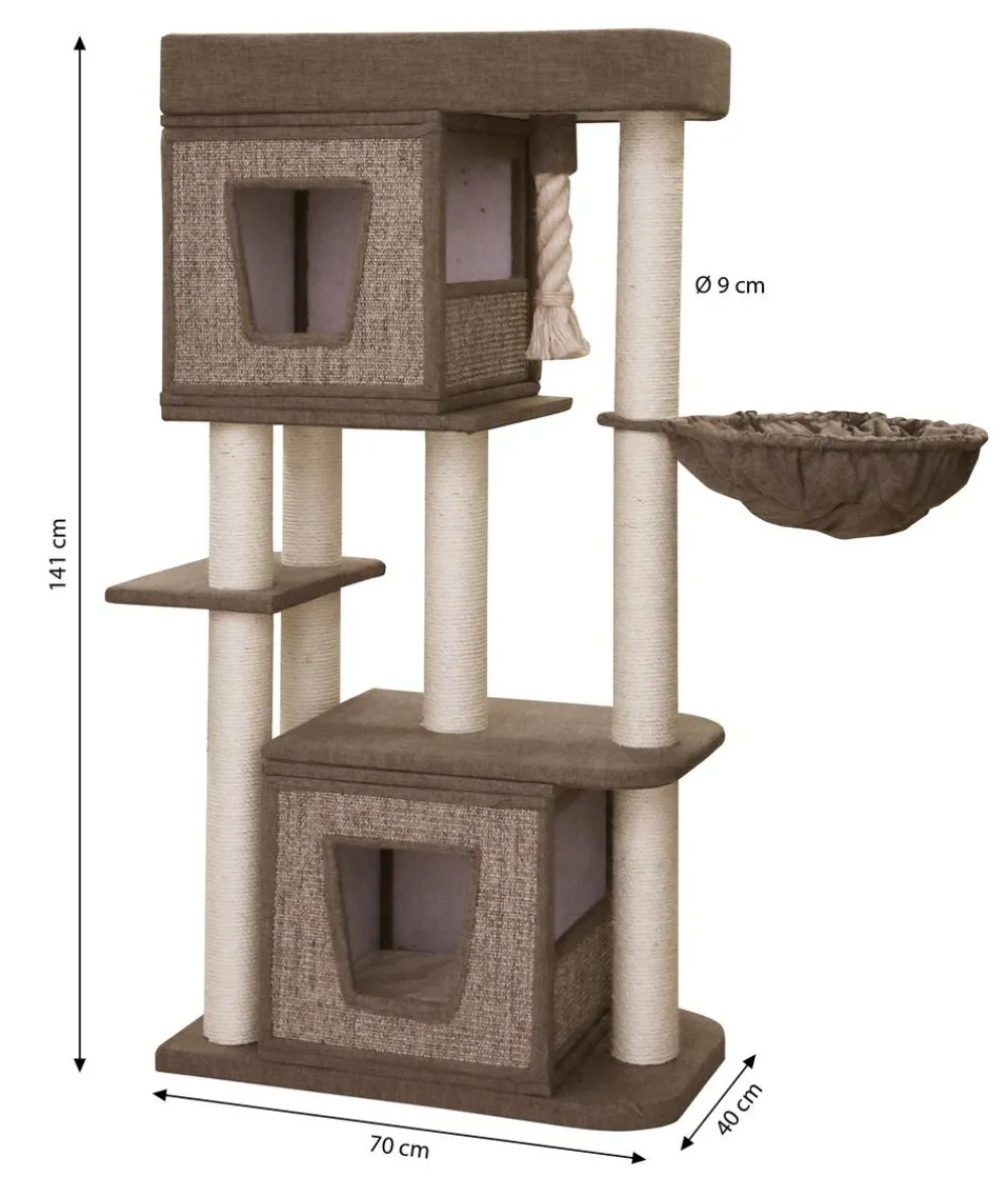 Nobby® Kratzbäume & Kratzmöbel - Nobby Kratzbaum Zati, , ca. B70/H141/T40 cm Dunkelbraun