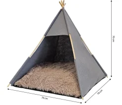Nobby® Katzenhöhlen|Hundebetten & Körbe - Nobby Kuschelzelt Tenda, rechteckig, , ca. B70/H70/T70 cm Dunkelgrau