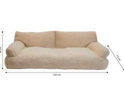 Nobby® Nobby Plüschsofa Teddy, rechteckig, Hellgrau New
