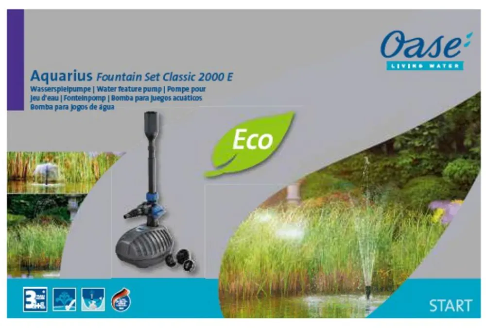 Oase Aquarius Fountain Set Classic 2000 E New