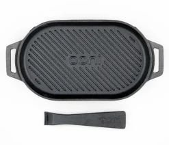 Ooni Pizzaöfen - Gusseisen-Grillpfanne, ca. B16/H6/T40 cm Schwarz