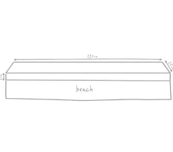 Outbag Sitzauflagen > Bankpolster Bench Plus, ca. B25/H8/T220 cm