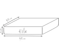 Outbag Sitzkissen|Dekokissen - Outdoor-Sitzkissen Tile Plus, ca. B45/H8/T45 cm Hellgrün