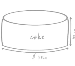 Outbag Sitzsäcke - Outdoor-Sitzsack Cake Plus, ca. Ø115/40 cm Dunkelblau