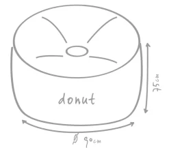 Outbag Sitzsäcke > Outdoor-Sitzsack Donut Plus, ca. Ø90/H75 cm