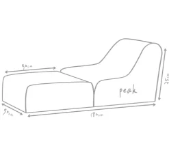 Outbag Sitzsäcke - Outdoor-Sitzsack Peak Plus, ca. B90/H75/T180 cm Hellbraun