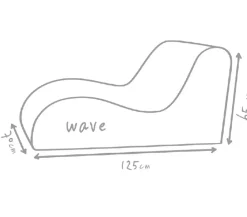 Outbag Outdoor-Sitzsack Wave Plus, ca. B70/H65/T125 cm Hellgrau Best