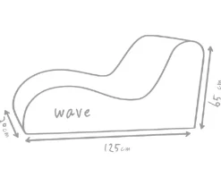 Outbag Sitzsäcke - Outdoor-Sitzsack Wave Deluxe Skin, ca. B70/H65/T125 cm Grau