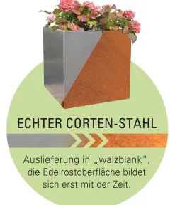 palatino Hochbeete & Frühbeete > Cortenstahl-Großraumhochbeet Urban Nexus inkl. Rankhilfe und Drahtseil