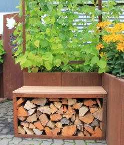 palatino Cortenstahl-Kaminholzlager Woodpecker PRO Braun Online