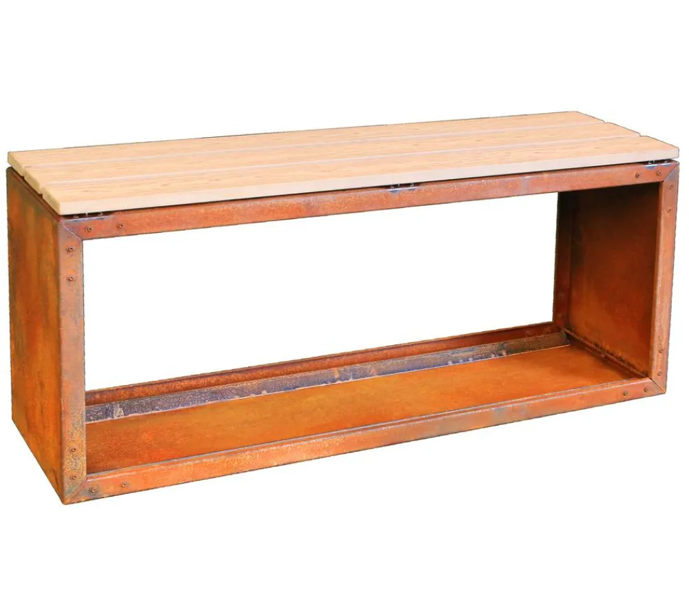 palatino Kaminholzregale - Cortenstahl-Kaminholzlager Woodpecker PRO Braun