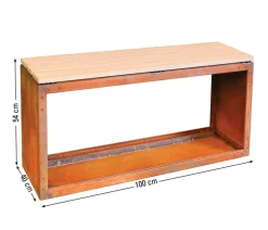 palatino Kaminholzregale - Cortenstahl-Kaminholzlager Woodpecker PRO Braun