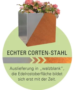 palatino Cortenstahl-Tischbeet, ca. B70/H80/T40 cm Braun Clearance
