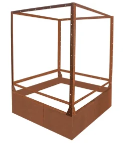 palatino Hochbeete & Frühbeete - Cortenstahl-Tomatenhaus, , ca. B100/H183/T100 cm Braun