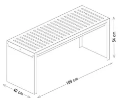 palatino Gartenbank Bridge, 2-Sitzer Braun