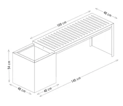 palatino Gartenbank Clara/Ramp, 2-Sitzer Anthrazit Online