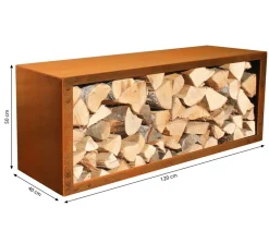 palatino Kaminholzregale - Kaminholzlager Woodpecker Pro Kupfer