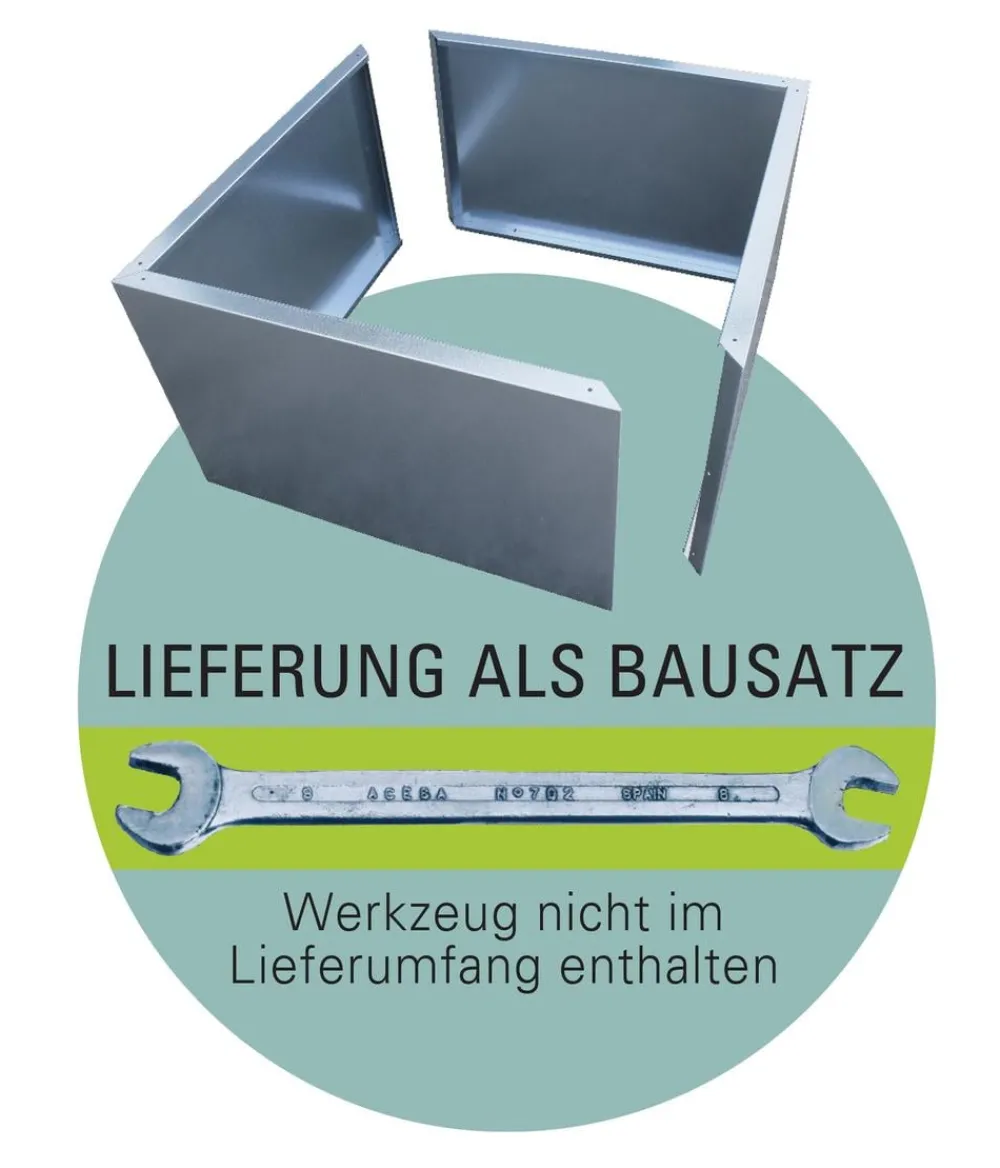 palatino Gartenbänke Metall|Hochbeete & Frühbeete - Metall-Hochbeet Schatzinsel mit Sitzbank, ca. B120/H75/T120 cm Anthrazit