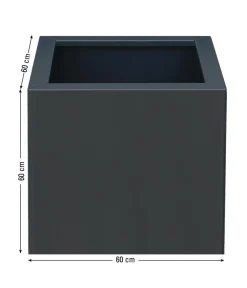 palatino Pflanzkübel & Blumenkästen|Hochbeete & Frühbeete - Metall-Pflanzgefäß Nora, quadratisch, Anthrazit