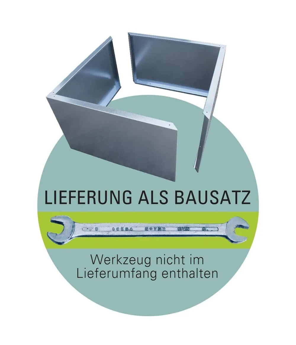 palatino Metall-Pflanzgefäß Nora, quadratisch, Anthrazit Clearance