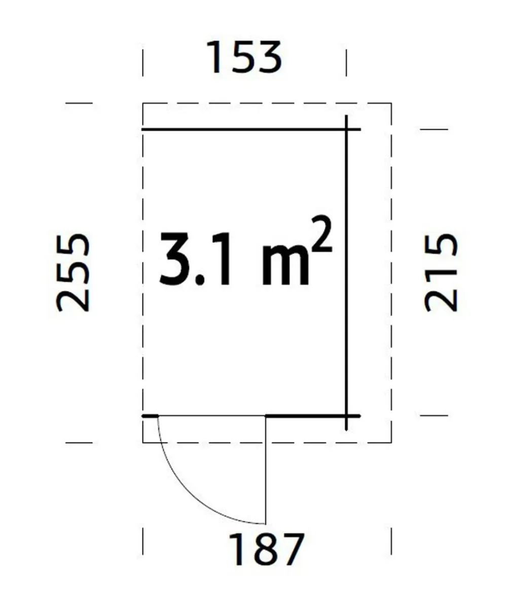 Palmako Anbauschuppen, ca. B187/H183/T255 cm Braun Clearance