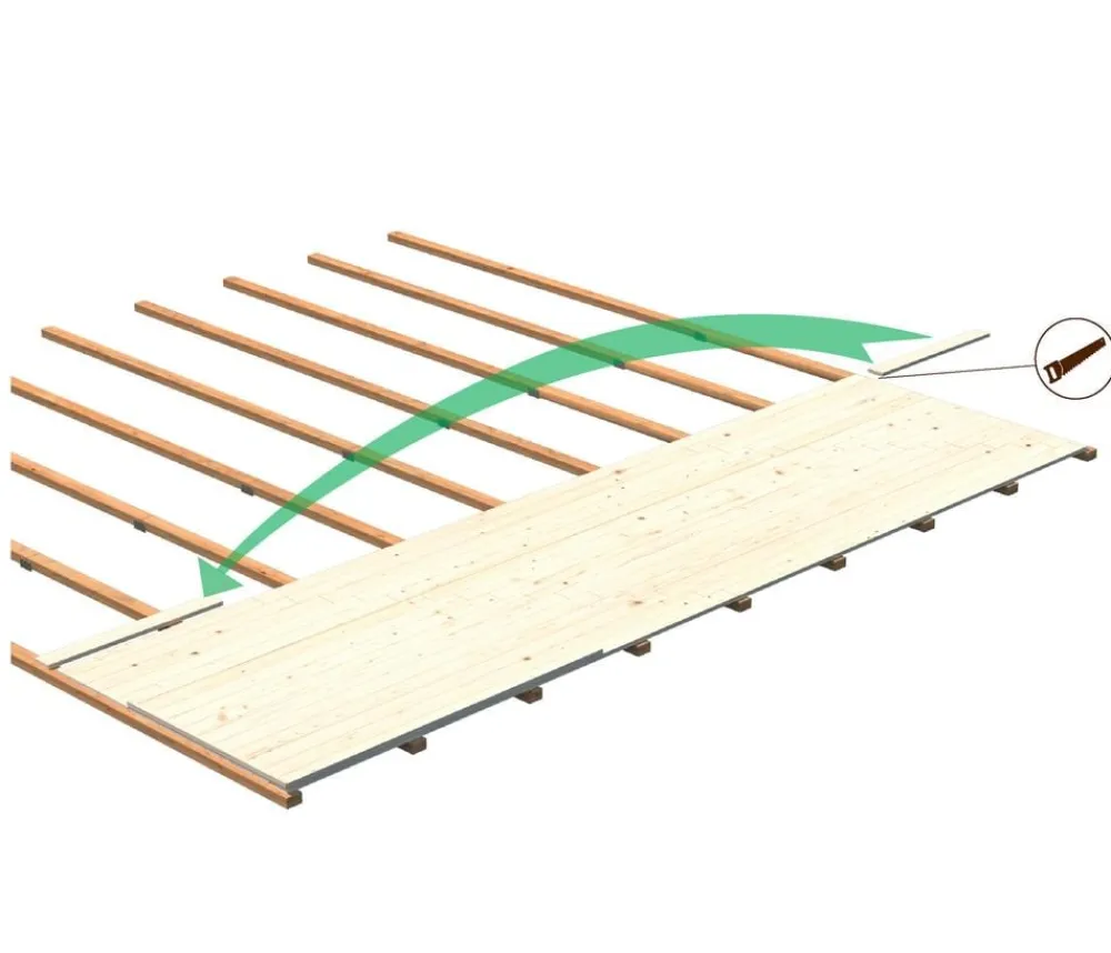 Palmako Böden & Fundamente - Fußboden für Gartenhaus Klara, ca. 17 m² Braun