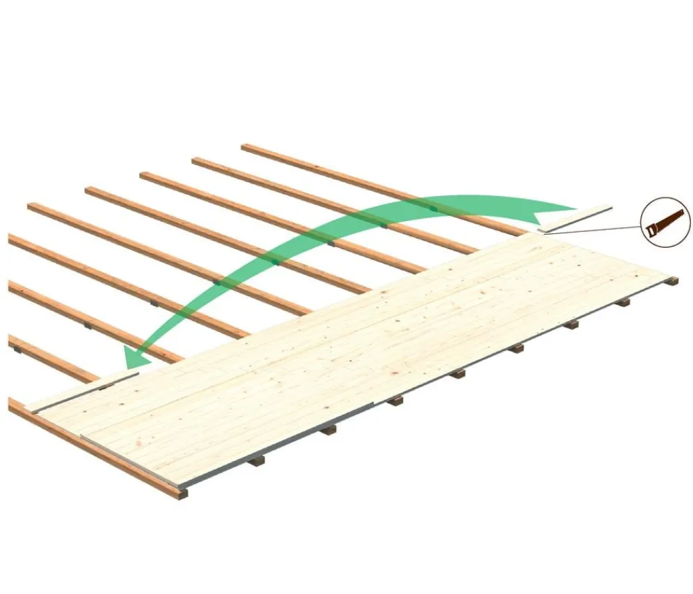 Palmako Fußboden für Gartenhaus Klara, ca. 10,4 m² Natur Hot