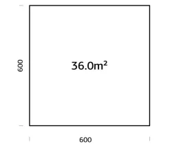 Palmako Fundamentrahmen 6x6 m, inkl. LogFoot Braun New