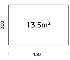Palmako Gewächshaus Zubehör - Fundamentrahmen 4,5x3 m, inkl. LogFoot-Träger Braun