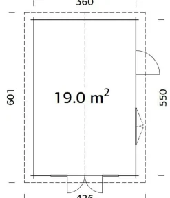 Palmako Gartenhäuser & Gerätehäuser > Gartenhaus Irene, ca. B426/H276/T598 cm