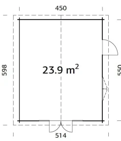 Palmako Gartenhaus Irene, ca. B514/H287/T598 cm Grau Discount