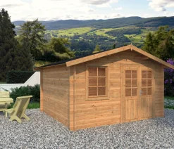 Palmako Gartenhaus Klara, ca. B424/H245/T354 cm Braun Best