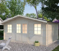 Palmako Gartenhaus Klara, ca. B518/H245/T424 cm Beige Outlet