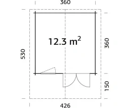 Palmako Gartenhaus Sally, ca. B426/H256/T530 cm Braun Online