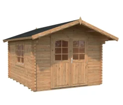 Palmako Gartenhaus Sally, ca. B362/H263/T440 cm Braun Clearance