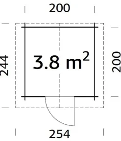Palmako Gartenhaus Vivian, ca. B254/H222/T240 cm Braun