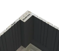 Palmako Gewächshaus Emilia, ca. B300/H288/T498 cm Dunkelgrau Outlet