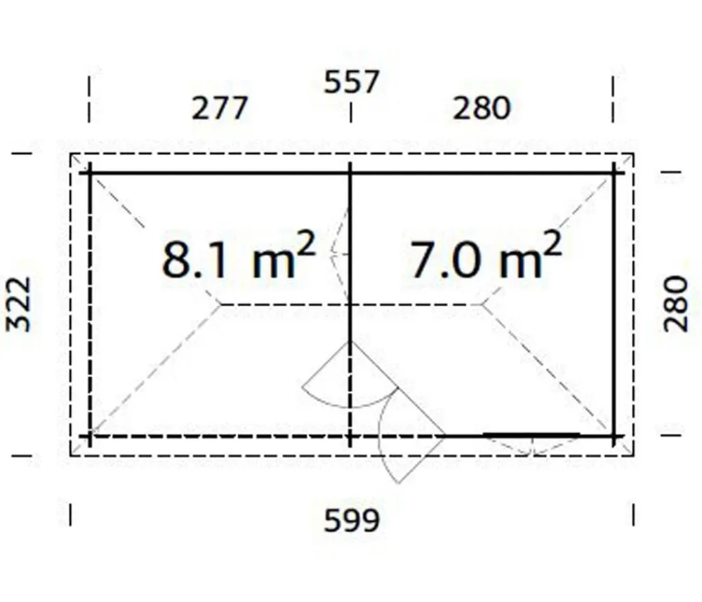 Palmako Pavillons - Pavillon Melanie, ca. B599/H307/T322 cm Grau